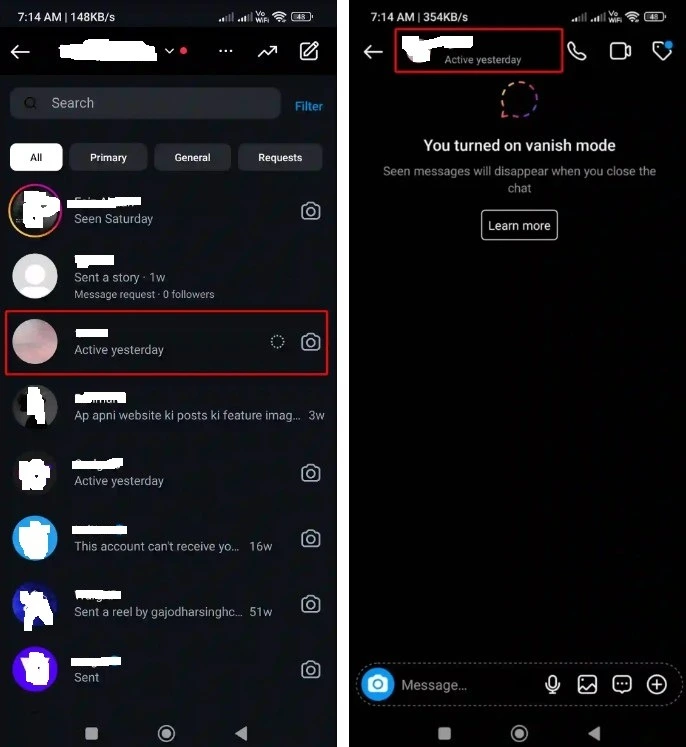 How To Turn Off Vanish Mode On Instagram Messages